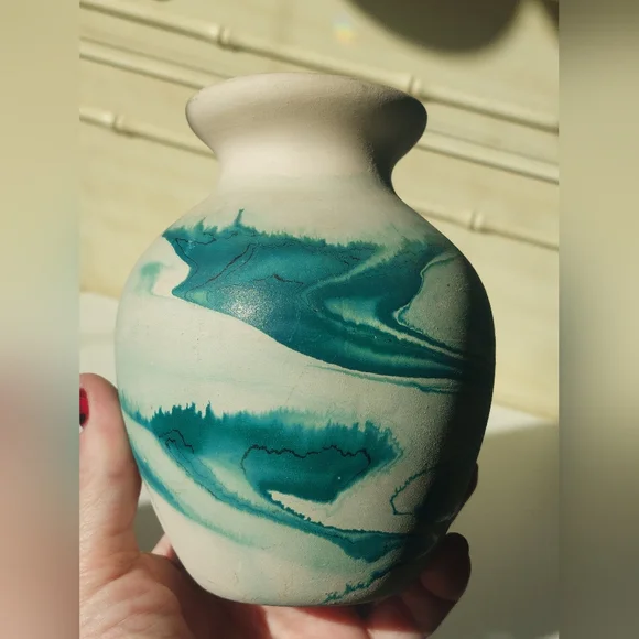 VTG Nemadji pottery vase Moose Lake Southwestern 5.5 studio art - Picture 2 of 7